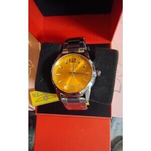 Invicta Men's Stainless Steel Watch with Yellow Dial